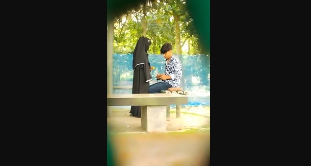 Hijabi Girl Enjoys Outdoor Sex – Riding On Her Love Dick